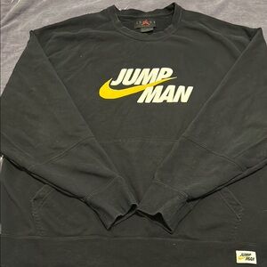Jumpman Black and Yellow Crewneck Sweater